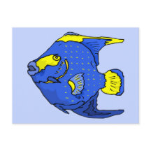 Fisk från vacker blå tropiska papegoja