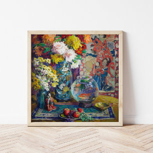 Fisk, frukter och blommor Kathryn E. Cherry Poster