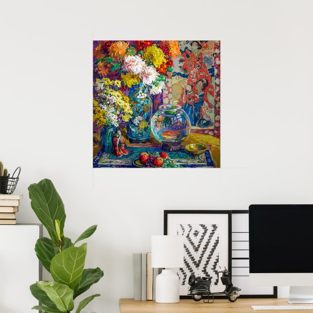 Fisk, frukter och blommor | Kathryn E. Cherry | Poster (Hemmakontoret)