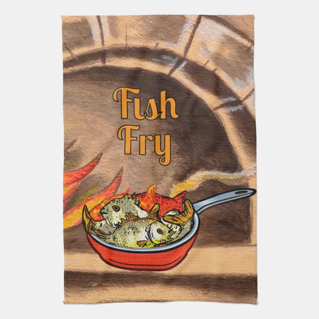 Fisk Fry Kitchen Towel Kökshandduk (Vertikal)