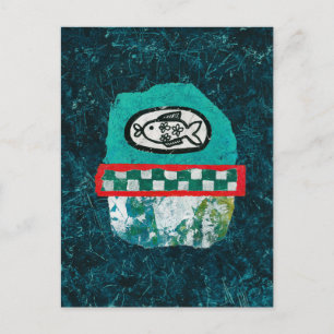 Fisk går till vykort för försäljning