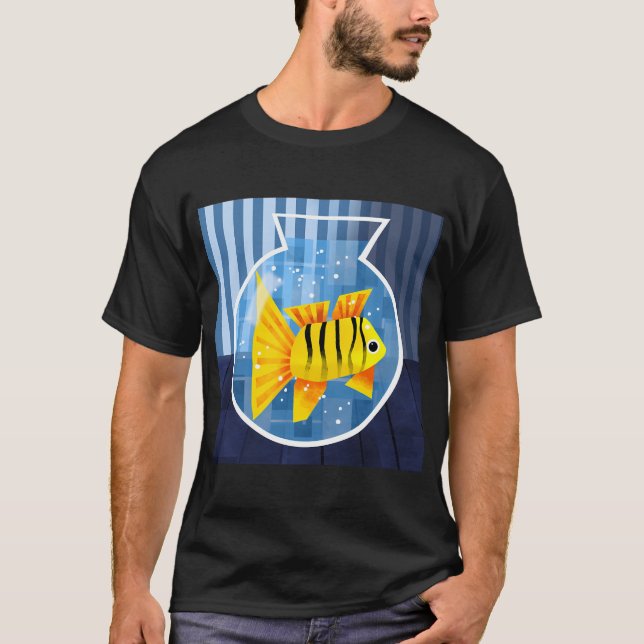 Fisk genomskinlig dekal t shirt (Framsida)