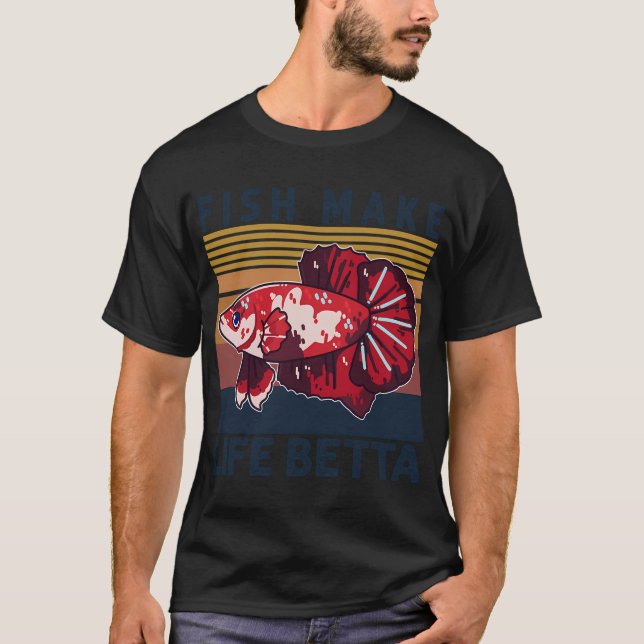 Fisk gör livet bättre t shirt (Framsida)