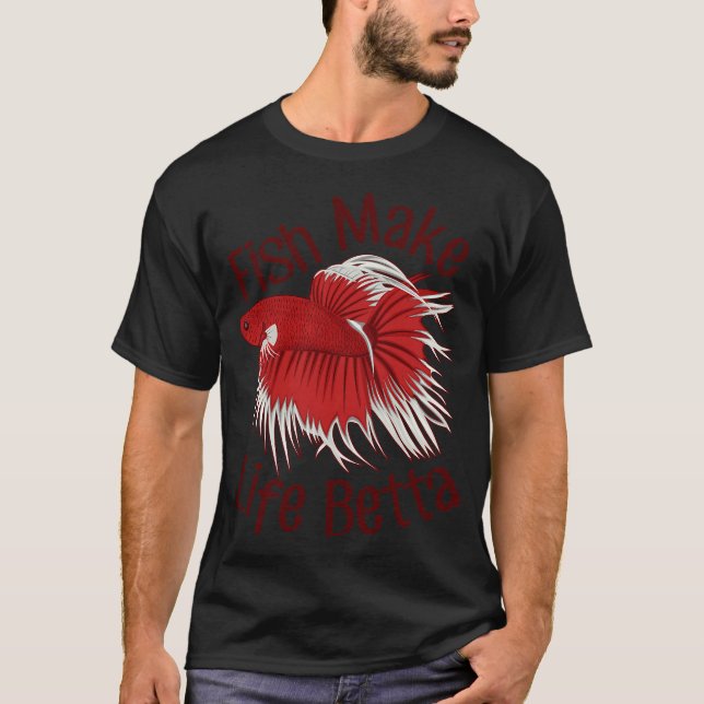 Fisk gör livet bättre t shirt (Framsida)