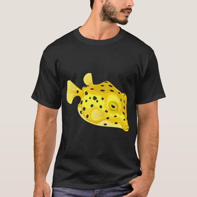 Fisk: Gul kassask fisk T Shirt (Framsida)