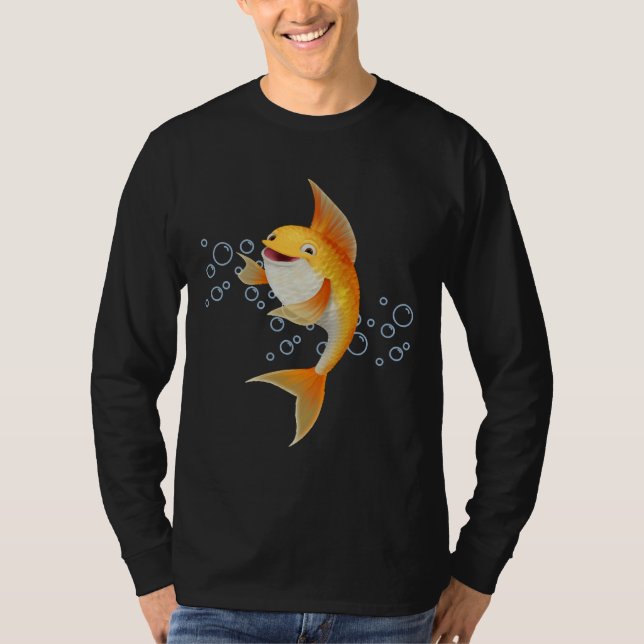 Fisk guldfisk 236 t shirt (Framsida)