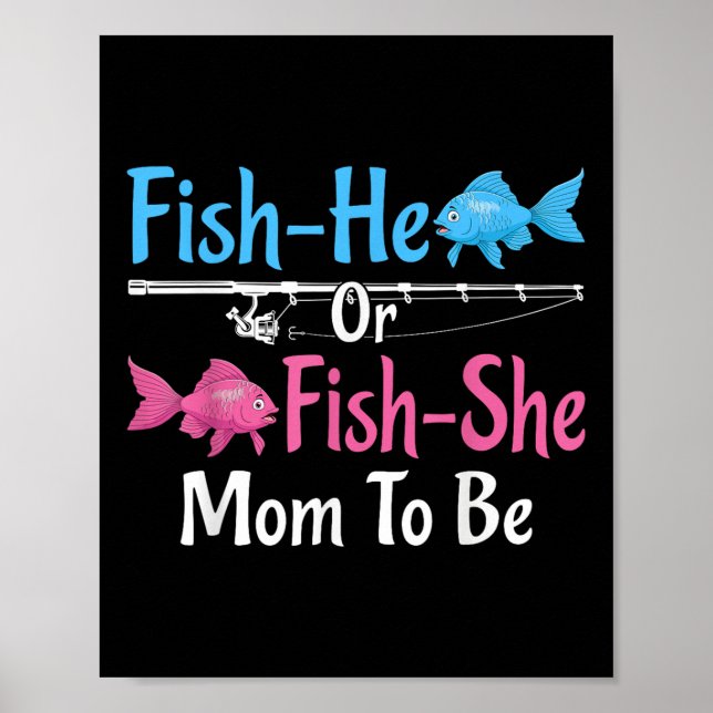 Fisk-han eller Fisk-hon Mamman ska bli könsbestämn Poster (Framsidan)