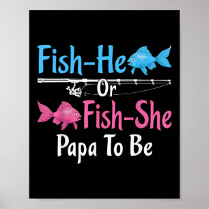 Fisk-han eller Fisk-hon Pappa Att Vara Köns Avslöj Poster