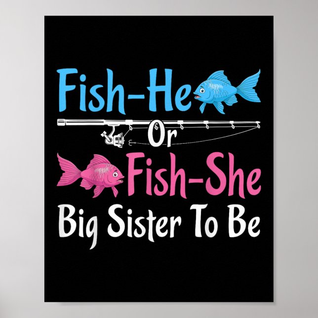Fisk-han eller Fisk-hon Stora syster Könsbestämnin Poster (Framsidan)