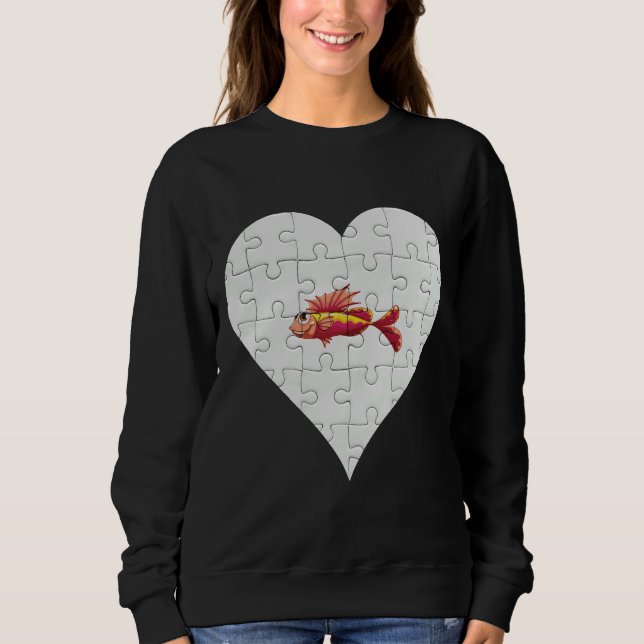 Fisk Hjärttande fisk T Shirt (Framsida)