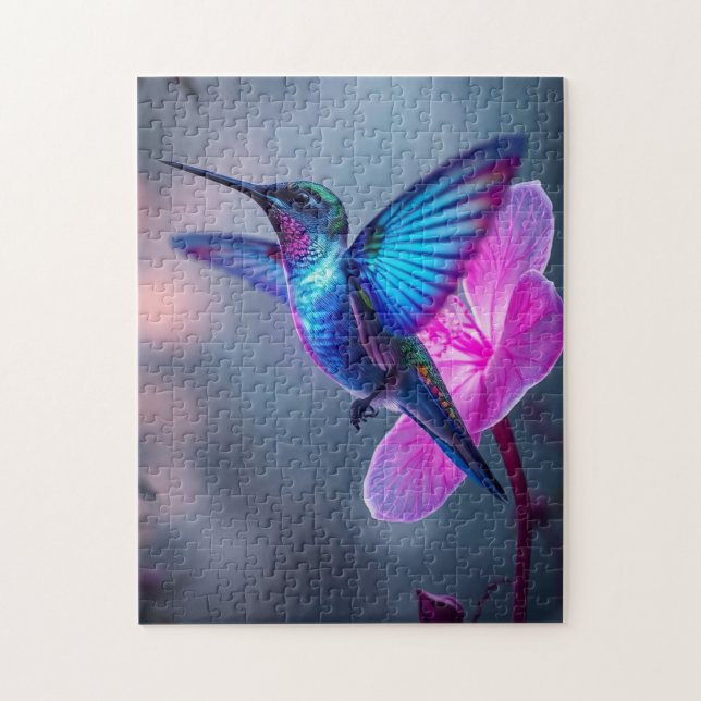 Fisk Hummingbird-trädgård Pussel (Vertikal)