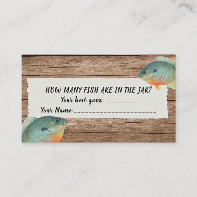 Fisk Hur Många Fisk Baby Shower Spelkort Tilläggskort (Framsida)