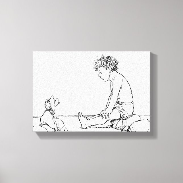 Fisk huvud Doll Canvastryck (Framsida)