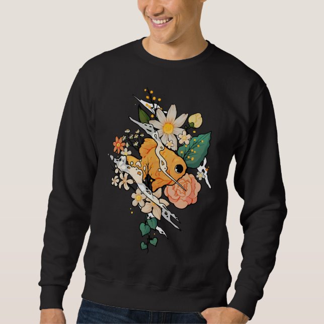 Fisk i blommor lång ärmad tröja (Framsida)