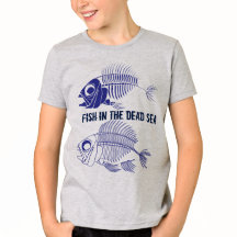 "Fisk i Döda havet" med fiskskelett