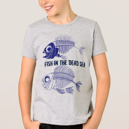 "Fisk i Döda havet" med fiskskelett T-shirt