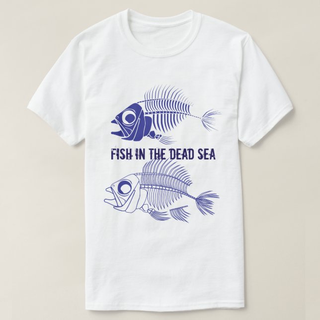 Fisk i Döda havet med fiskskelett Tröja (Design framsida)
