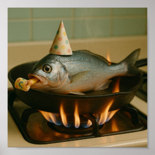 Fisk i färdighet med Party på Poster