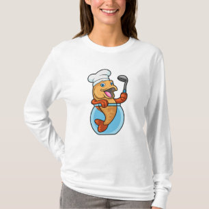 Fisk i glas som Cook med Soppa-sked T Shirt