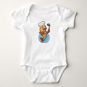 Fisk i glas som Cook med Soppa-sked T Shirt