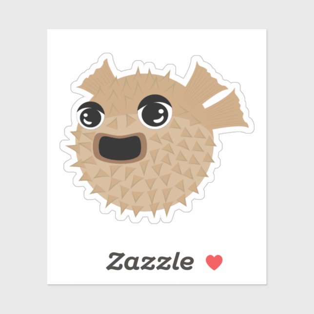 Fisk i piggsvinfiskar klistermärken (Ark)