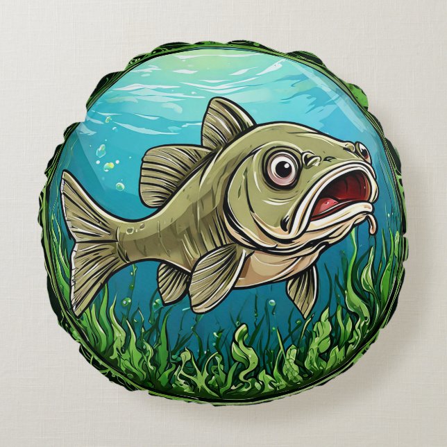 Fisk i undervattensscen rund kudde (Framsidan)