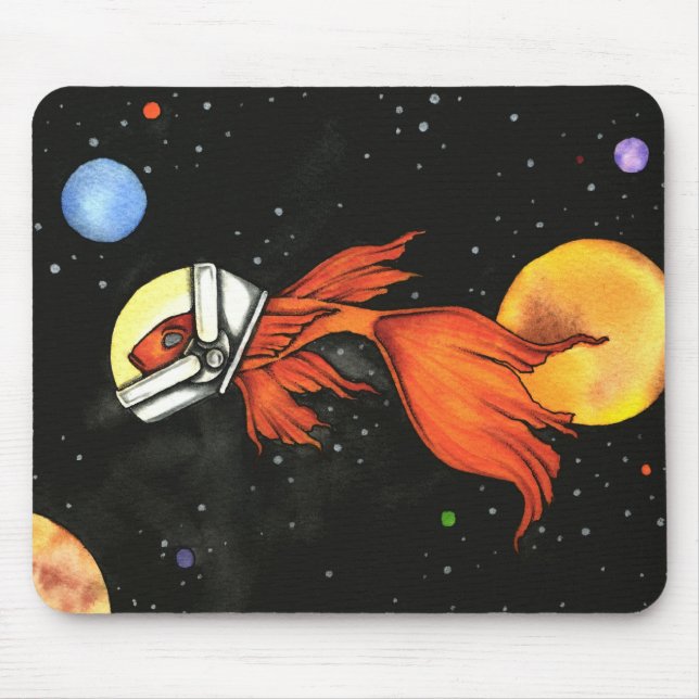 Fisk i utrymme! Mousepad Musmatta (Framsidan)
