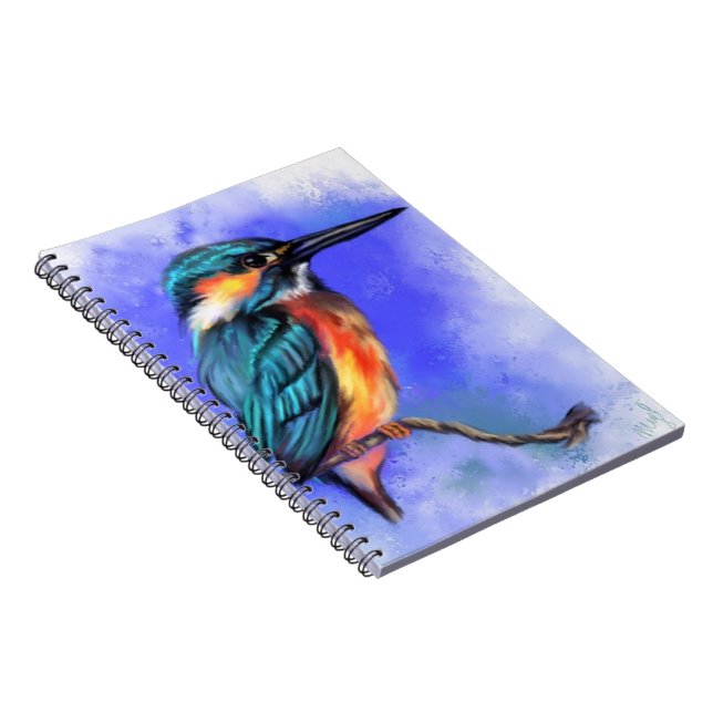 Fisk Kingfisher Bird-bärbar dator Anteckningsbok (Högra Sidan)