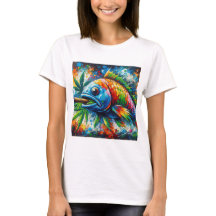 Fisk konst av färgad Abstrakt