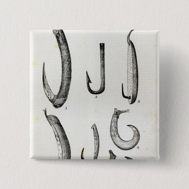 Fisk-krokar av förhistoriskt och Uncivilised Knapp (Framsida)