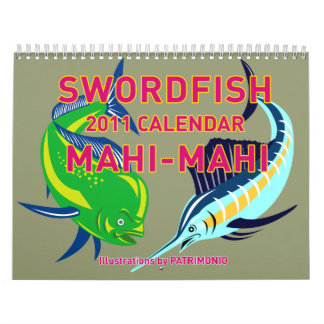 Fisk Mahi-Mahi 2011 för SwordfishDorado delfin Kalender
