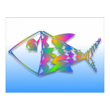 Fisk med färgad Abstrakt