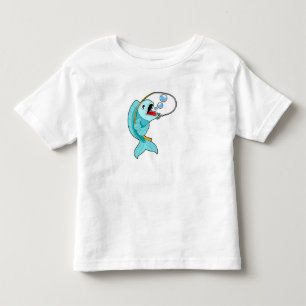 Fisk med fiskstav t shirt
