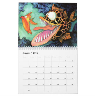 Fisk med inställningsamlingen av Mike Quinn Kalender