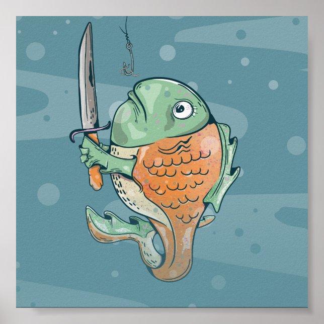 Fisk med knivar poster (Framsidan)