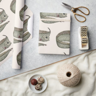 Fisk med tofs, Regalecus glesne, Marin akvatisk li Presentpapper