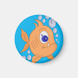 Fisk med vass tand magnet