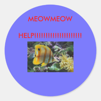 Fisk, MEOWMEOW HELP!!!!!!!!!!!!!!!!!!!!!!!!!!!!!!! Runt Klistermärke