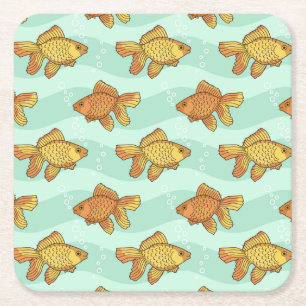 Fisk-mönster Underlägg Papper Kvadrat