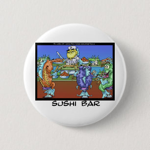 Fisk möter marknader AKA Sushi Bar Roliga presente Knapp