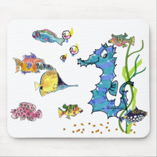 Fisk Mousepads för tecknad för tecknadSeahorse Musmatta