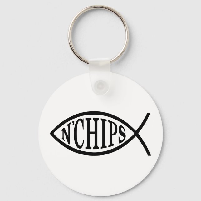 Fisk N'Chip Fish Nyckelring (Framsida)
