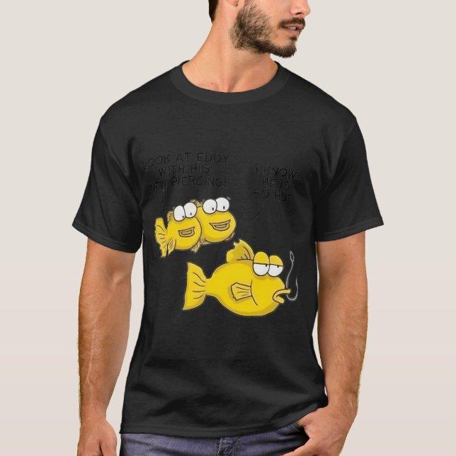 Fisk Ny Piercing Design T Shirt (Framsida)