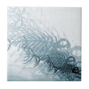 Fisk och ben kakelplatta