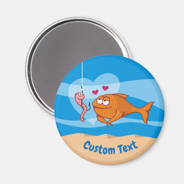 Fisk och bete i Kärlek Magnet (Front/Back)