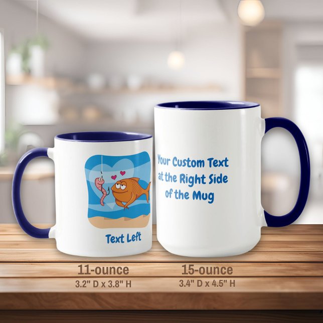 Fisk och bete i Kärlek Mugg (Skapare uppladdad)