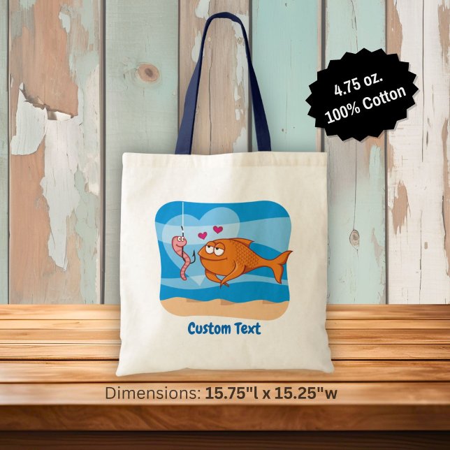 Fisk och bete i kärlek Totebag Tygkasse (Skapare uppladdad)