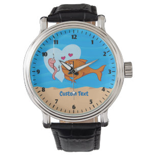 Fisk och bete i Kärlek Wrist Watch Armbandsur