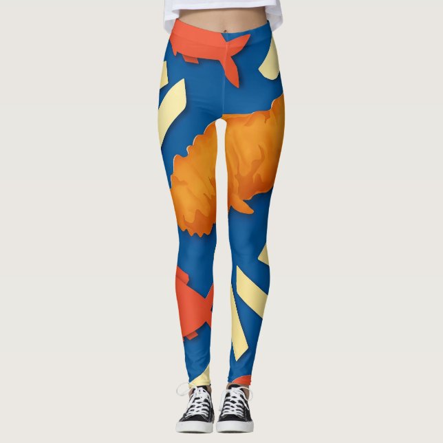 Fisk och Chip Leggings (Framsida)