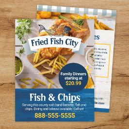 Fisk och Chip | Restauranger för sjömaten | Mall Reklamblad